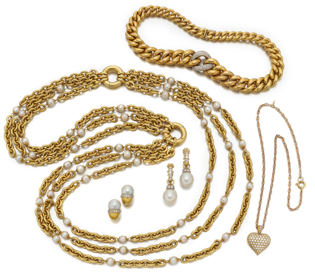 Assorted Vintage Gold Jewelry